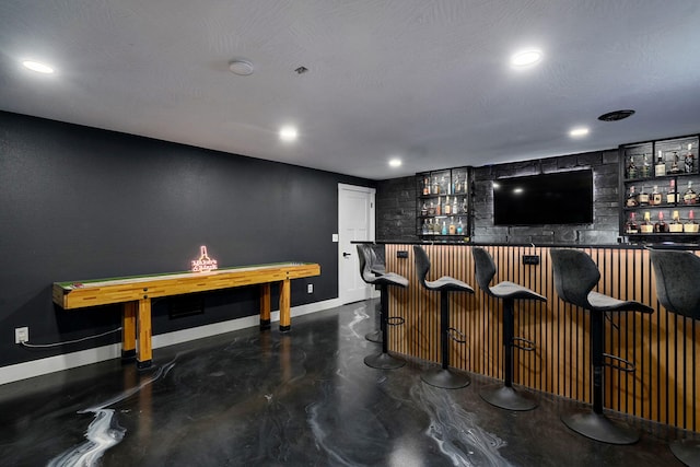 12163 State Highway Tt, Republic, MO 65738 - indoor dry bar with concrete flooring, built in shelves, and recessed lighting