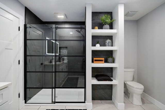 12163 State Highway Tt, Republic, MO 65738 - bathroom with a stall shower, vanity, tile patterned flooring, and built in features