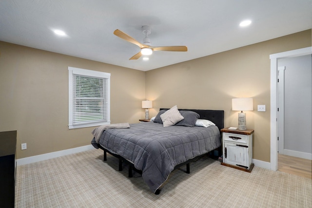 12163 State Highway Tt, Republic, MO 65738 - bedroom with light colored carpet, a ceiling fan, and recessed lighting