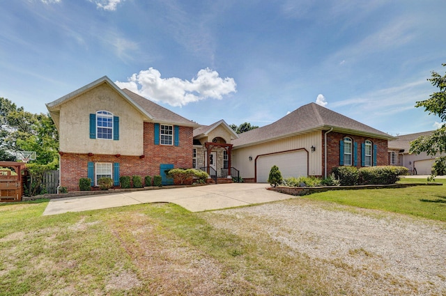 823 Mcvey St, Mount Vernon, MO 65712 - view of front of property featuring brick siding, driveway, and a garage