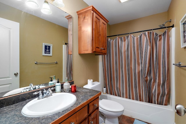 823 Mcvey St, Mount Vernon, MO 65712 - full bathroom with vanity, shower / tub combo, and tile patterned flooring