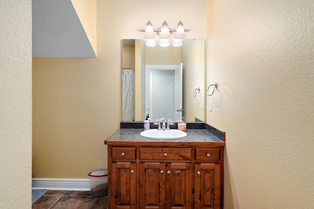 823 Mcvey St, Mount Vernon, MO 65712 - bathroom with vanity and a textured wall