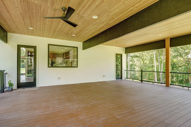 104 Walnut Hill Ln, Ozark, MO 65721 - wooden terrace featuring a ceiling fan