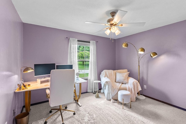 2602 S 15th Ave, Ozark, MO 65721 - carpeted office space featuring ceiling fan and baseboards