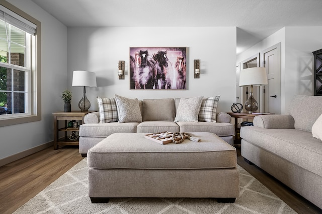 620 E Summit St, Bolivar, MO 65613 - living area featuring wood finished floors and baseboards