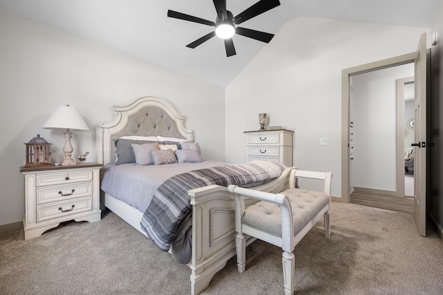 620 E Summit St, Bolivar, MO 65613 - bedroom featuring light carpet, a ceiling fan, and high vaulted ceiling