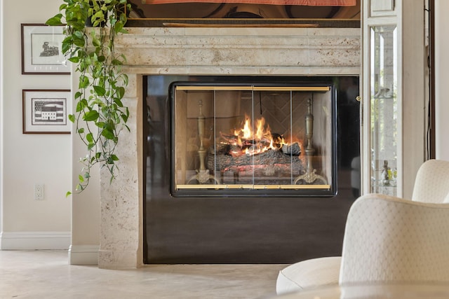 10 Patterson Ave, Branson, MO 65616 - dining area view of a warm lit fireplace