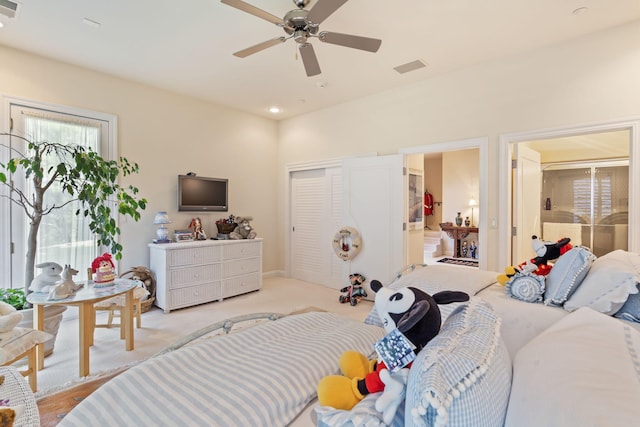 10 Patterson Ave, Branson, MO 65616 - bedroom with a closet and a ceiling fan
