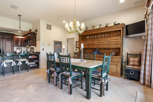 10 Patterson Ave, Branson, MO 65616 - dining room with a chandelier and recessed lighting