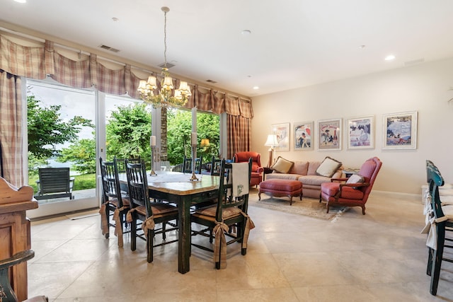 10 Patterson Ave, Branson, MO 65616 - dining space with healthy amount of natural light, a chandelier, and recessed lighting