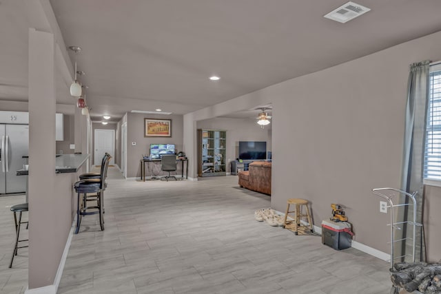 3197 S Grand Ave, Carthage, MO 64836 - game room featuring a ceiling fan, plenty of natural light, and recessed lighting