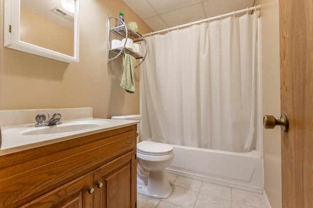 6337 S Farm Road 31, Billings, MO 65610 - bathroom with tile patterned floors, vanity, and shower / bath combination with curtain