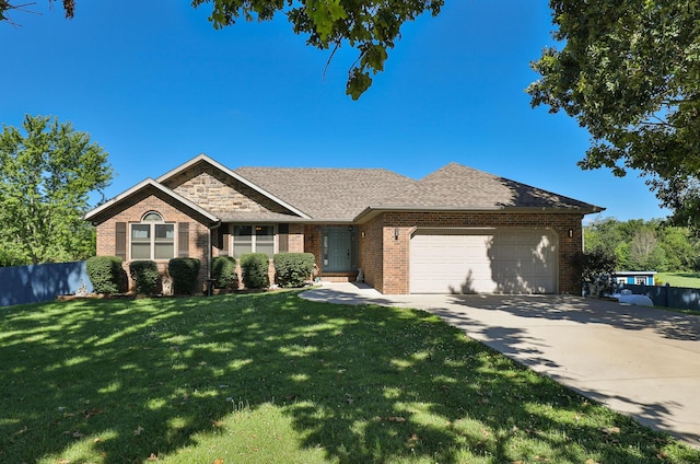 360 Durango Ln, Billings, MO 65610 - single story home featuring brick siding, a garage, concrete driveway, and a shingled roof