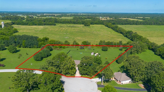 360 Durango Ln, Billings, MO 65610 - overview of rural landscape featuring property boundaries highlighted