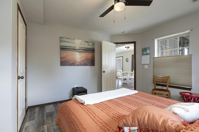 360 Durango Ln, Billings, MO 65610 - bedroom with dark wood-style flooring and ceiling fan