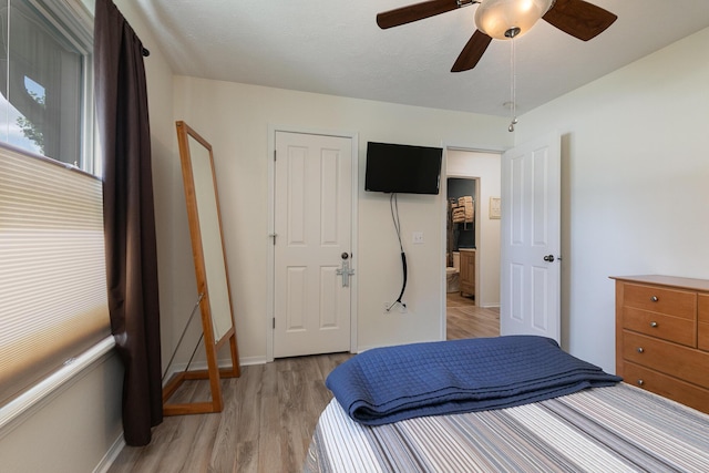 360 Durango Ln, Billings, MO 65610 - bedroom with light wood finished floors and ceiling fan