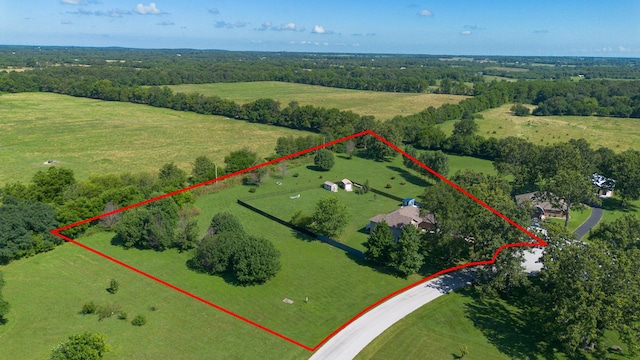 360 Durango Ln, Billings, MO 65610 - aerial view of sparsely populated area with property boundaries highlighted