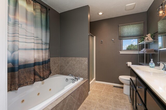 360 Durango Ln, Billings, MO 65610 - bathroom featuring a tub with jets, vanity, and an enclosed shower