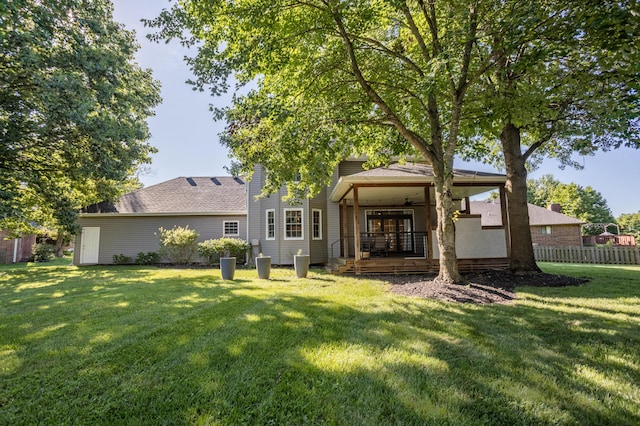4225 E Crosswinds Pl, Springfield, MO 65809 - back of house featuring ceiling fan