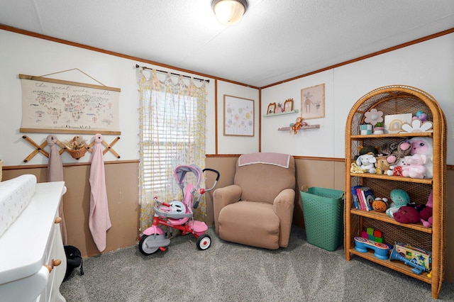 1410 S Elizabeth Rd, Stockton, MO 65785 - game room with carpet flooring and crown molding