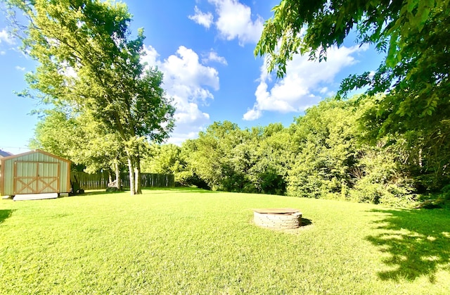 1113 Chesterfield Dr, Webb City, MO 64870 - view of yard featuring a storage unit