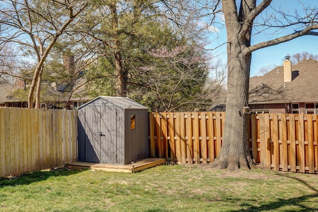 3931 E Stanford St, Springfield, MO 65809 - fenced backyard featuring a shed