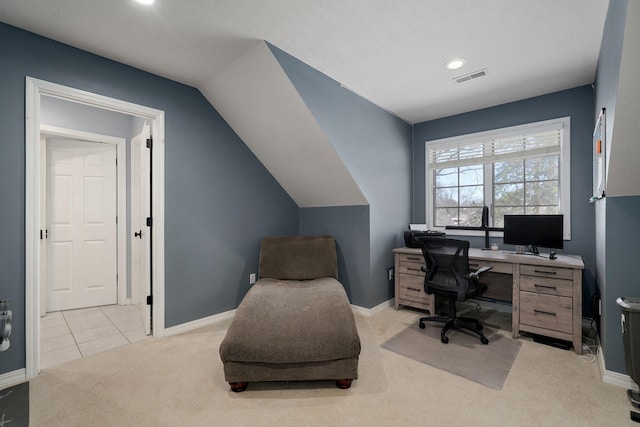 3931 E Stanford St, Springfield, MO 65809 - office area with carpet, lofted ceiling, and recessed lighting