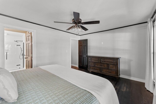 2311 S Golden Ave, Springfield, MO 65807 - bedroom with wood finished floors, a ceiling fan, and ensuite bath