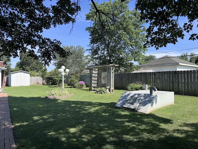 104 E Meadowbrook Ave, Clever, MO 65631 - fenced backyard featuring a storage shed