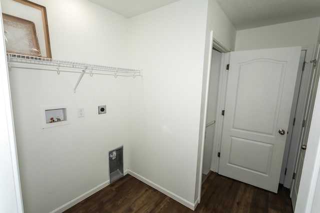 297 Kelsi Ln, Branson, MO 65616 - laundry room featuring electric dryer hookup, washer hookup, and dark wood finished floors