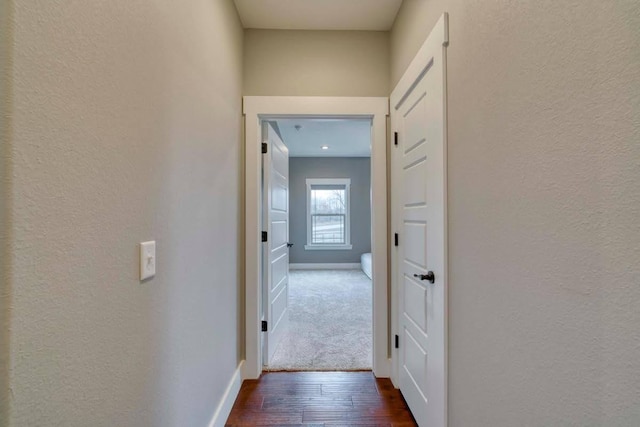 4212 Tuscany Cir, Ozark, MO 65721 - hall with dark wood-style flooring and a textured wall