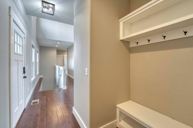 4212 Tuscany Cir, Ozark, MO 65721 - mudroom with baseboards and dark wood finished floors