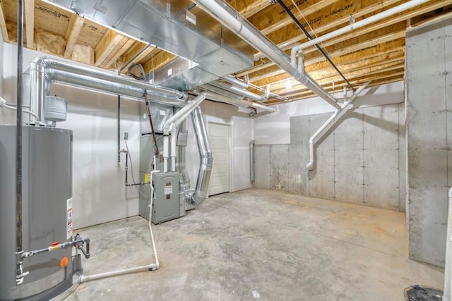 4212 Tuscany Cir, Ozark, MO 65721 - unfinished basement featuring water heater and heating unit