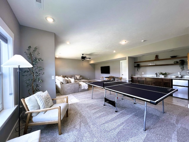 4212 Tuscany Cir, Ozark, MO 65721 - rec room with ceiling fan, recessed lighting, and wet bar