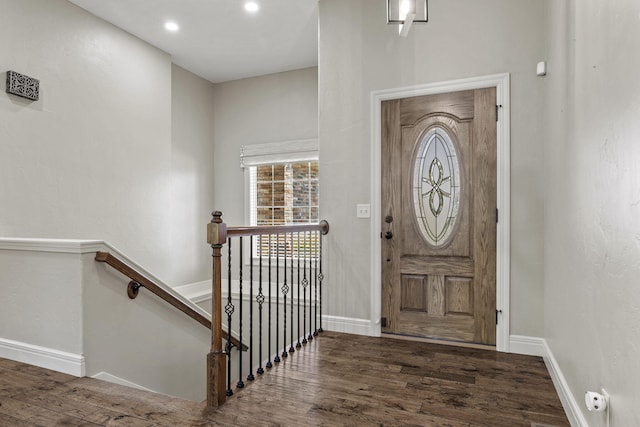 5323 S Carson St, Battlefield, MO 65619 - foyer with wood finished floors and recessed lighting
