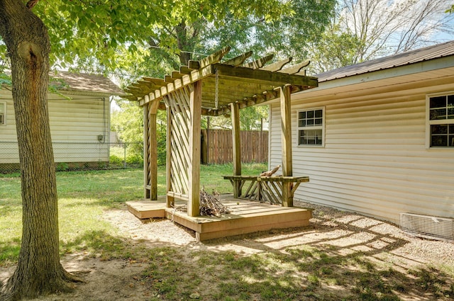 1343 Woodlawn Ave, Mount Vernon, MO 65712 - view of yard featuring a pergola