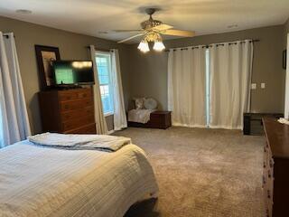134 Meadowbrook Ln, Walnut Shade, MO 65771 - carpeted bedroom featuring ceiling fan
