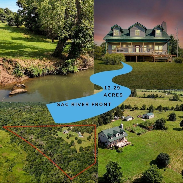 8404 Fossilsaurus Ln, Ash Grove, MO 65604 - view from above of property featuring property parcel outlined