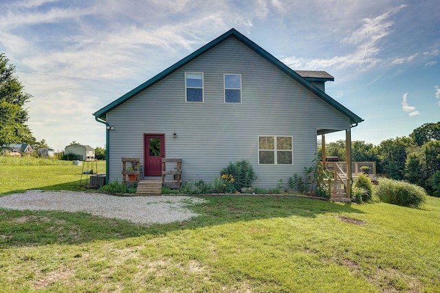 8404 Fossilsaurus Ln, Ash Grove, MO 65604 - back of property with a yard