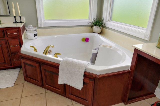 1776 S Gregg Rd, Nixa, MO 65714 - bathroom with a whirlpool tub and tile patterned flooring