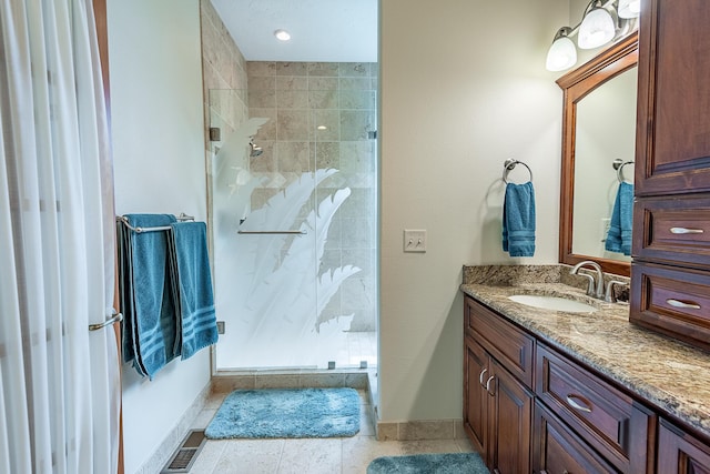 280 Center Rd, Ozark, MO 65721 - bathroom featuring vanity and a stall shower