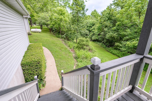280 Center Rd, Ozark, MO 65721 - wooden terrace with a yard