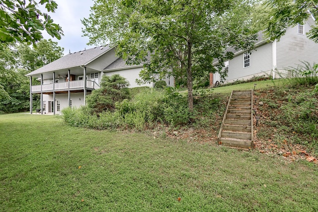 280 Center Rd, Ozark, MO 65721 - view of green lawn featuring stairway