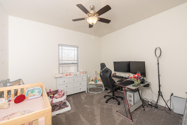 1643 Columbia Ave, Rolla, MO 65401 - office with carpet floors and a ceiling fan