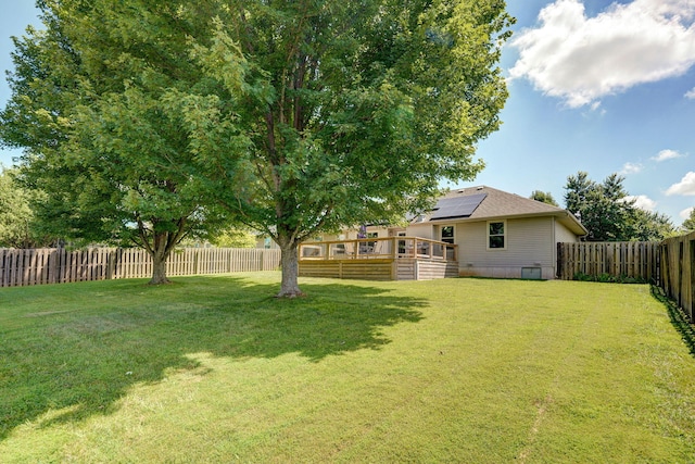 3605 N 30th St, Ozark, MO 65721 - fenced backyard featuring a deck
