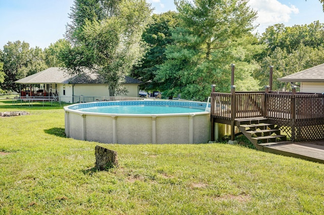 904 N 41st St, Nixa, MO 65714 - swimming pool with a deck and a yard