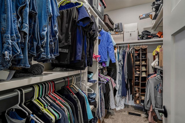 1240 E Keeling Pl, Bolivar, MO 65613 - walk in closet featuring carpet floors