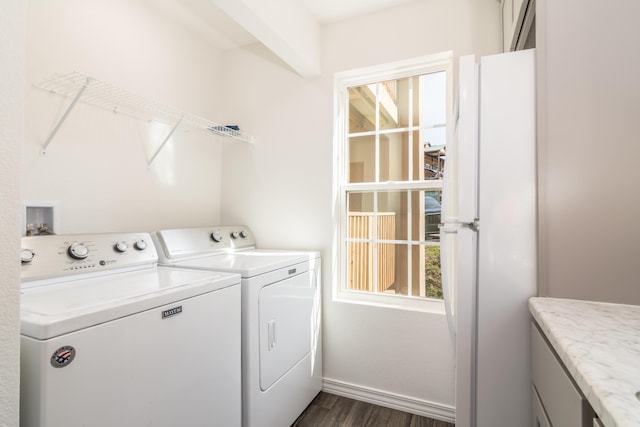 37 Lantern Bay Ln Unit 3, Branson, MO 65616 - laundry area featuring dark wood-style floors and independent washer and dryer