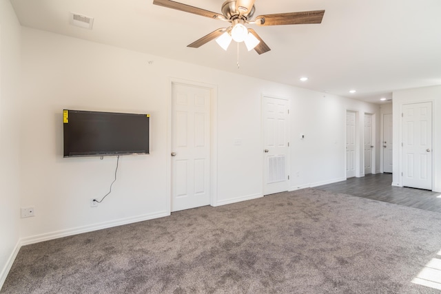 37 Lantern Bay Ln Unit 3, Branson, MO 65616 - unfurnished living room with carpet flooring, recessed lighting, and a ceiling fan