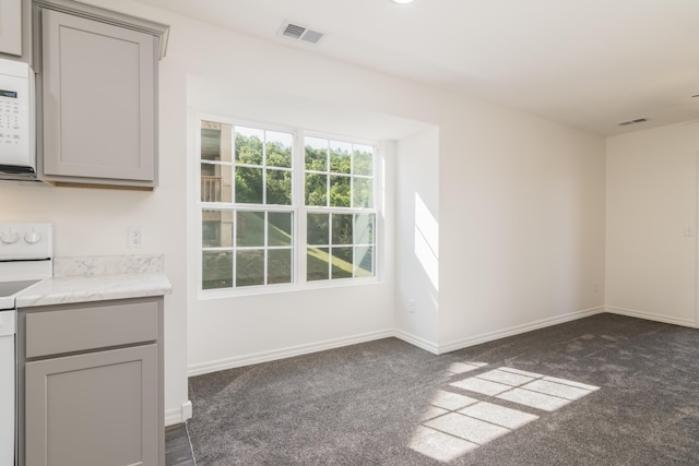 37 Lantern Bay Ln Unit 3, Branson, MO 65616 - unfurnished dining area featuring dark colored carpet and baseboards